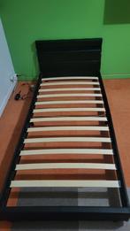 Bed met ingebouwde led verlichting 90x200 cm, 90 cm, Enlèvement, Noir, Une personne