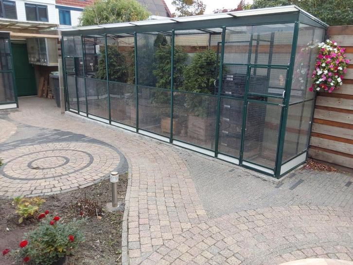 Volière, Dieren en Toebehoren, Vogels | Hokken en Kooien, Zo goed als nieuw, Volière, Aluminium, Ophalen