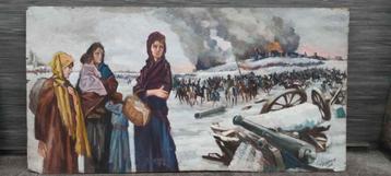 Huile sur panneau guerre signe Legrain beschikbaar voor biedingen