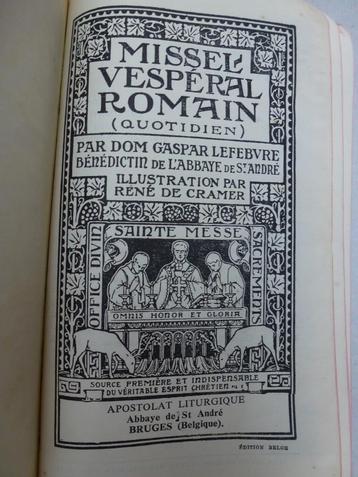 missel Missel vespéral romain (quotidien) 1942, Enlèvement ou Envoi, Utilisé, Livre, Christianisme | Catholique