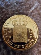 Gouden muntje 5 gulden, Goud, Ophalen of Verzenden, 5 gulden, Losse munt
