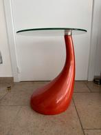Table d'appoint Space Age orange, Rond, 45 à 60 cm, Verre, Enlèvement