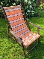 strandstoel, Tuin en Terras, Ophalen, Gebruikt, Hout, Inklapbaar