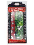 Close Up Wooden Fingerboard Leaf Silver Trucks, Comme neuf, Envoi