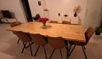 Eetkamer  meteikTafel + 8 Stoelen + 2 Dressoirs en tvkast, Huis en Inrichting, Tafels | Eettafels, Ophalen, Zo goed als nieuw