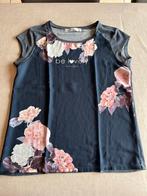 Grijs bloemen T-shirt met korte mouw, Kleding | Dames, T-shirts, Gedragen, Grijs, Ophalen of Verzenden, Maat 36 (S)