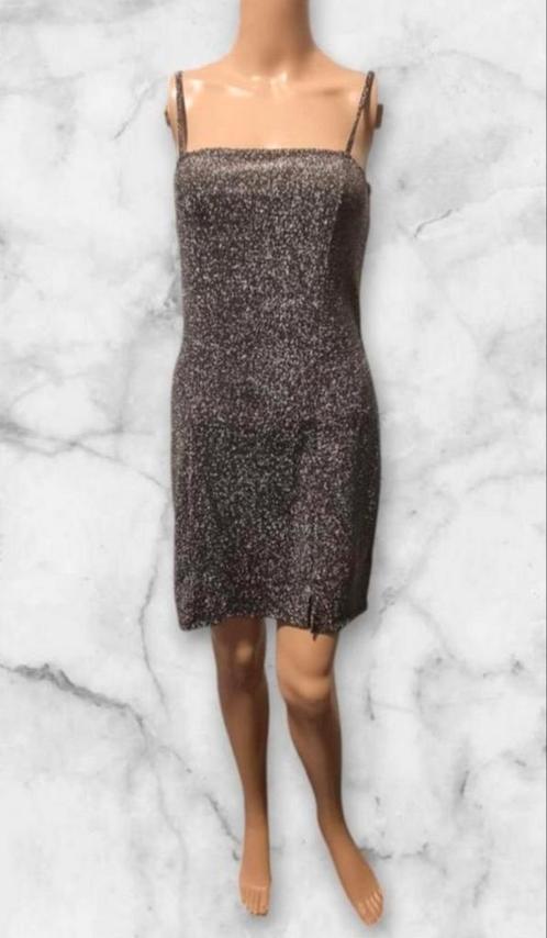 ✨️H&M Glitter jurkje Maat M In Prachtige staat✨️, Kleding | Dames, Jurken, Zo goed als nieuw, Maat 38/40 (M), Grijs, Boven de knie