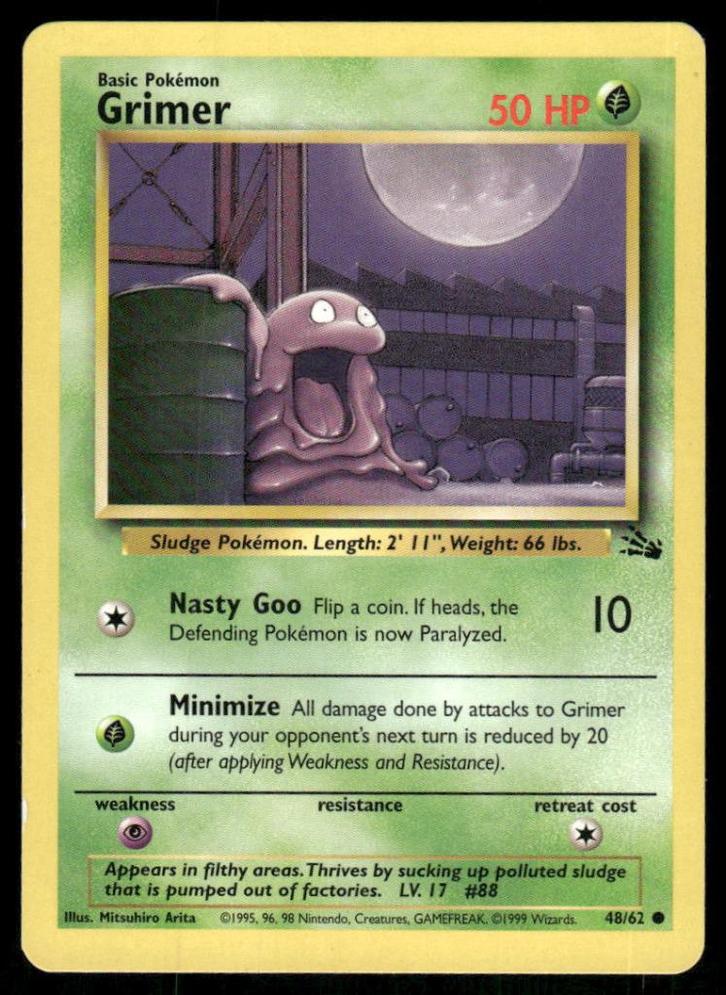 Grimer 48/62 - Fossil, Hobby en Vrije tijd, Verzamelkaartspellen | Pokémon, Gebruikt, Verzenden