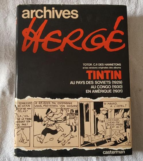 Tintin : ARCHIVES HERGÉ. Tome 1. - 1973 (EO) – TBE, Livres, BD, Utilisé, Une BD, Enlèvement ou Envoi