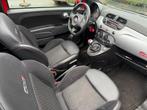 Fiat 500S Cabrio Red Sport Edition 1.4 Benzine Airco 2013, Auto's, Fiat, Bedrijf, Handgeschakeld, Lederen bekleding, 1368 cc
