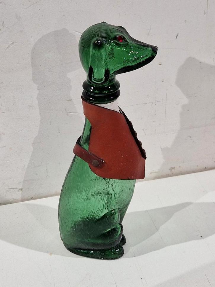 Empoli karaf  decanter dashond teckel hond met stop, Antiek en Kunst, Antiek | Glaswerk en Kristal, Ophalen of Verzenden