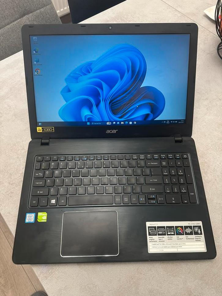 LAPTOP ACER ASPIRE F15 i5, Informatique & Logiciels, Ordinateurs portables Windows, Comme neuf, HDD, Enlèvement ou Envoi