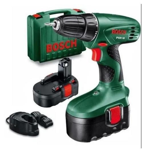 Bosch PSR18 schroevendraaier + 2 batterijen!, Doe-het-zelf en Bouw, Gereedschap | Boormachines, Gebruikt, Ophalen of Verzenden