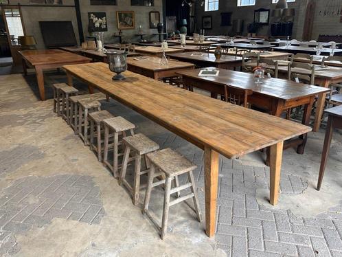 Boerentafel van 4,5 meter lang / 18 personen, Huis en Inrichting, Tafels | Eettafels, Zo goed als nieuw, 50 tot 100 cm, 200 cm of meer