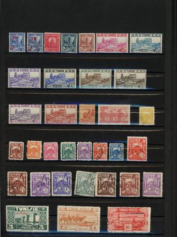 Lot de 150 timbres Tunisie 1940-1960 (*)(0), Enlèvement ou Envoi, Tunisie, Affranchi
