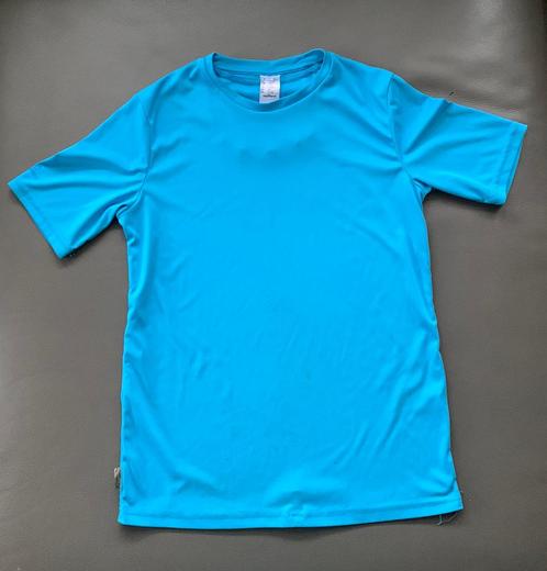 Blauw T shirt oxylane, Kinderen en Baby's, Kinderkleding | Maat 164, Gebruikt, Jongen of Meisje, Shirt of Longsleeve, Ophalen