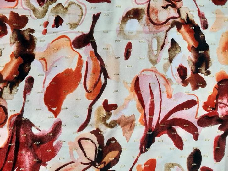 Grote bon van 183 cm / 140 cm viscose popeline, Hobby en Vrije tijd, Stoffen en Lappen, Nieuw, Ophalen of Verzenden