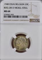 Belgium 20 Cents 1948 Essai Bog-2813 MS64, Verzenden, Overig, Losse munt