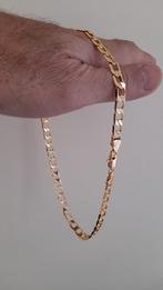 Nieuw gouden kleur Ketting 48 cm lang armband 18.5 см lang, Enlèvement, Neuf, Or, Autres matériaux