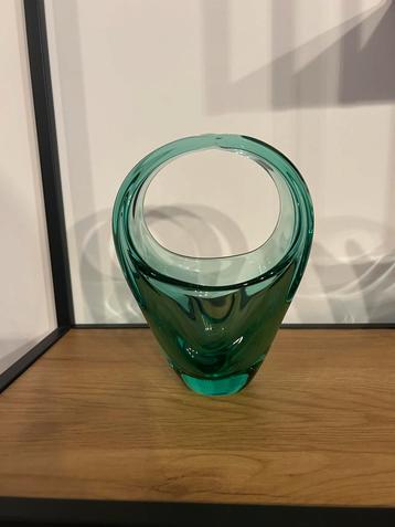 Vintage glazen mandvaas M.Klinger voor Zelenza Bro Klo beschikbaar voor biedingen