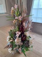 Stijlvol kunstbloemstuk met vaas, Ophalen of Verzenden