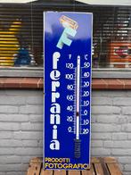 Ferrania emaille reclamebord - Thermometer, Ophalen of Verzenden, Gebruikt, Reclamebord