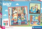 Bluey Puzzel - 3 x 48 stukjes - Clementoni, Kinderen en Baby's, Speelgoed | Kinderpuzzels, Ophalen of Verzenden, 10 tot 50 stukjes