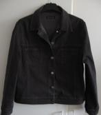 Zwart jeansvestje met kraag, maat 38, Enlèvement ou Envoi, Comme neuf, Noir