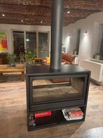 Vrijstaande houtkachel met 2 kanten glas, Huis en Inrichting, Kachels, Ophalen, Gebruikt, Houtkachel, Vrijstaand