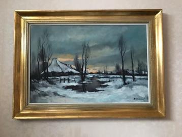 schilderij winterlandschap beschikbaar voor biedingen