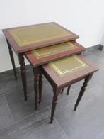 Antieke nesting tables met leder inleg, Enlèvement, Utilisé, Vintage antiek