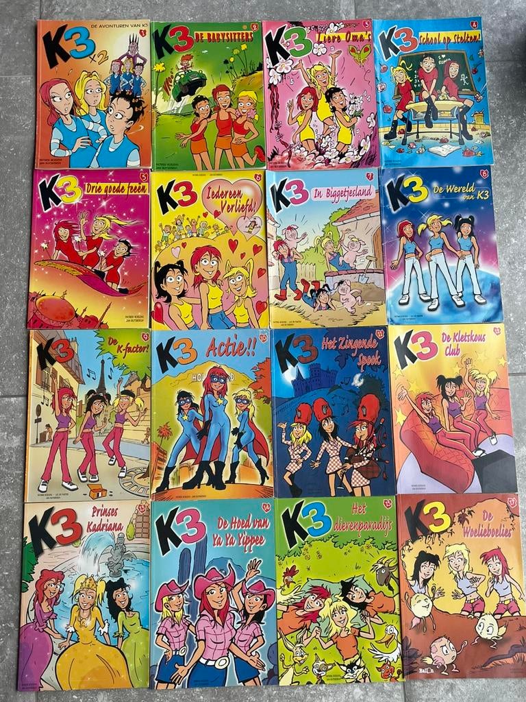 Originele K3 strips (1 tem 17), Gelezen, Complete serie of reeks, Europa, Ophalen of Verzenden