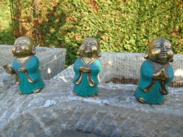 statue de 3 bouddha en bronze , lot de 3 pcs !