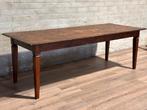 Authentieke boerentafel - 230 x 90 cm + 77 cm hoog, Huis en Inrichting, Tafels | Eettafels, Gebruikt, Eikenhout, 200 cm of meer