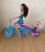 Barbie Fiets + aankoppelkinderfiets met Skipper ( Mattel )🍄, Utilisé, Enlèvement ou Envoi, Barbie