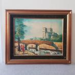 Notre Dame en pont Neuf te Parijs schilderij, Ophalen of Verzenden