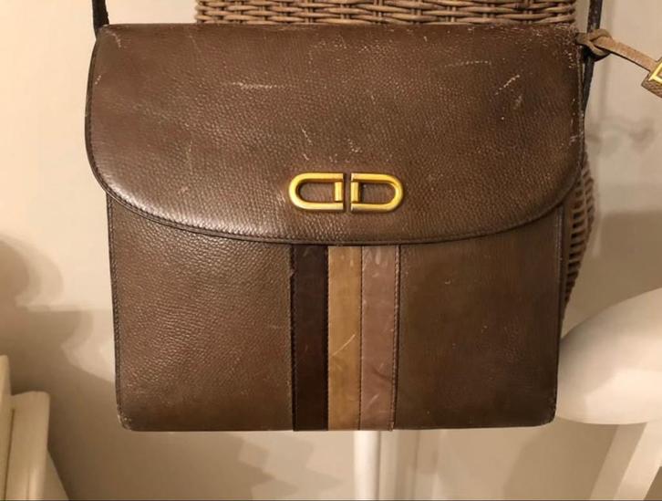 Delvaux vintage lederen tasje, Handtassen en Accessoires, Tassen | Damestassen, Gebruikt, Handtas, Ophalen of Verzenden