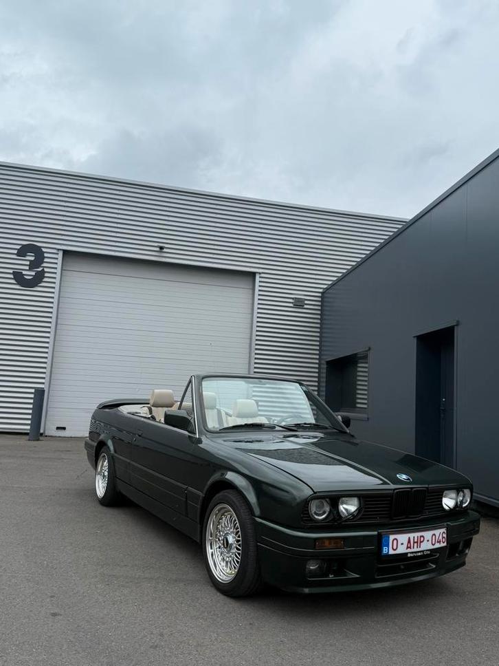 E30 325i, Auto's, Oldtimers, Particulier, BMW, Benzine, Cabriolet, 2 deurs, Handgeschakeld, Groen, Beige, Stof, Achterwielaandrijving