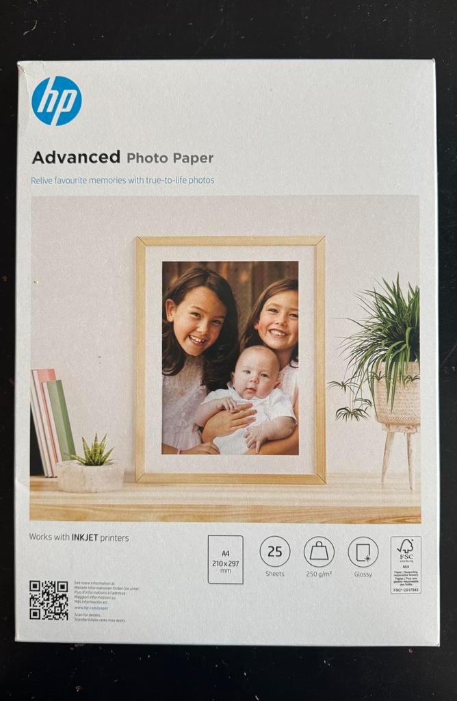 Papier photo HP Advanced, A4 brillant, TV, Hi-fi & Vidéo, Photo | Papier photo, Enlèvement ou Envoi