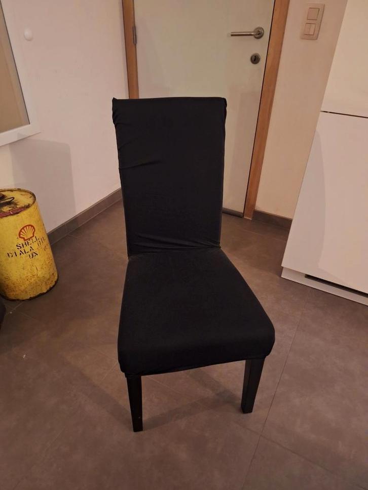 6 Stoel hoezen, Huis en Inrichting, Stoelen, Vijf, Zes of meer stoelen, Stof, Zwart, Ophalen