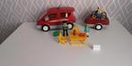 Voiture monospace rouge remorque 3213, en bon état complet, Kinderen en Baby's, Speelgoed | Playmobil, Complete set, Zo goed als nieuw