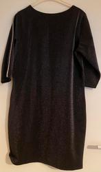 Zwarte glitterjurk met driekwartmouw, Zwart, Maat 42/44 (L), Nieuw, Cocktailjurk