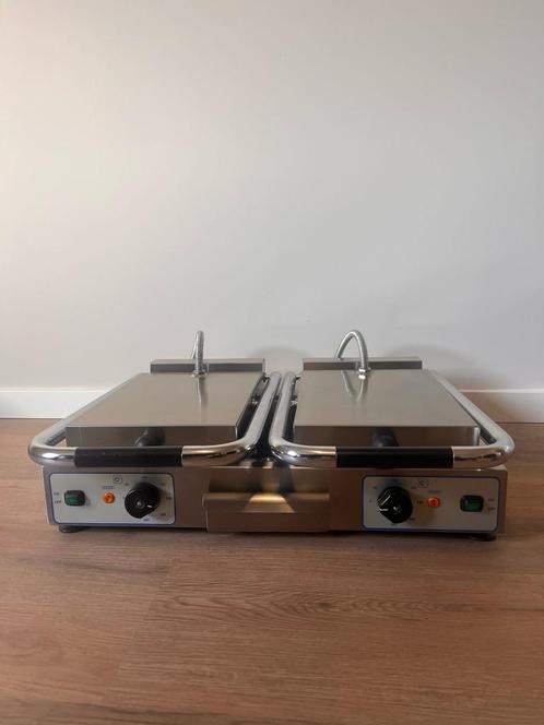 Euromax Dubbele Contactgrill - Keramische platen, Elektronische apparatuur, Contactgrills, Zo goed als nieuw, Ophalen of Verzenden