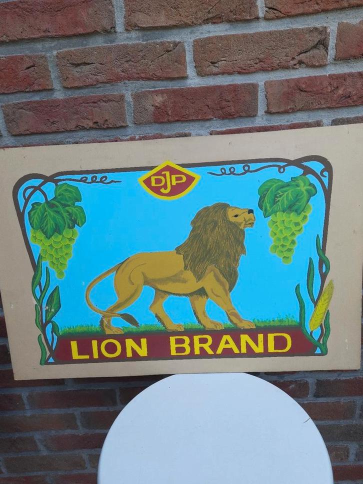 PANNEAU PUBLICITAIRE peinte à la main sur triplex. EXCLUSIF., Collections, Marques & Objets publicitaires, Utilisé, Panneau publicitaire