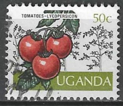 Uganda 1975 - Yvert 101 - Groenten en Fruit - Tomaten (ST), Timbres & Monnaies, Timbres | Afrique, Affranchi, Autres pays, Envoi