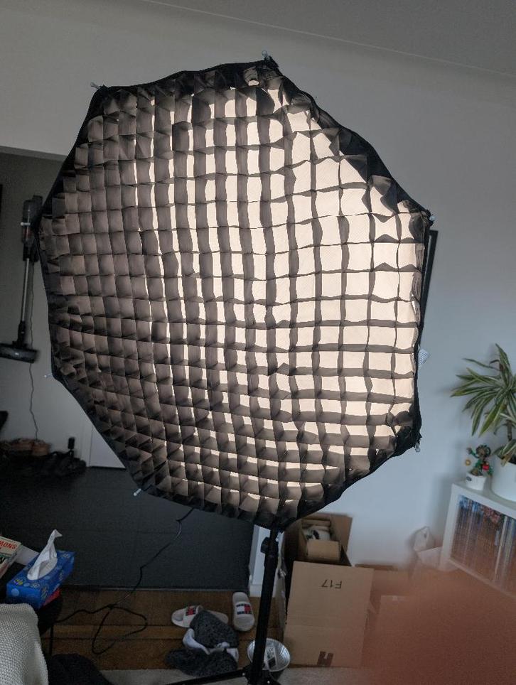 NEEWER CB60B 70W COB Video Light + 90cm sofbox + c stand, Audio, Tv en Foto, Fotografie | Fotostudio en Toebehoren, Nieuw, Overige typen
