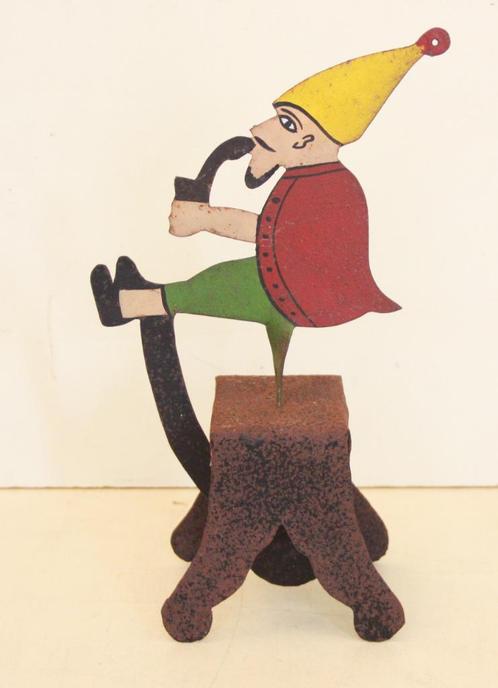 Zeldzaam Zagemannetje Op Statief / Uit Metaal, Antiek en Kunst, Curiosa en Brocante, Ophalen of Verzenden