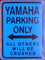 Plaque murale en métal vieilli rouillé Yamaha Parking Only, Enlèvement ou Envoi, Panneau publicitaire, Neuf
