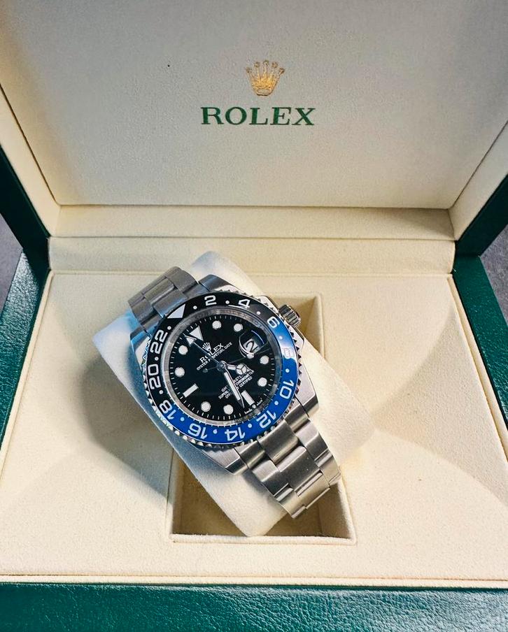 #Horloge#Rolex#Gmtmaster#Batman#, Handtassen en Accessoires, Horloges | Heren, Nieuw, Rolex, Ophalen of Verzenden