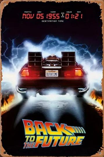 Metalen reclamebord Back to the future retro vintage mancave beschikbaar voor biedingen